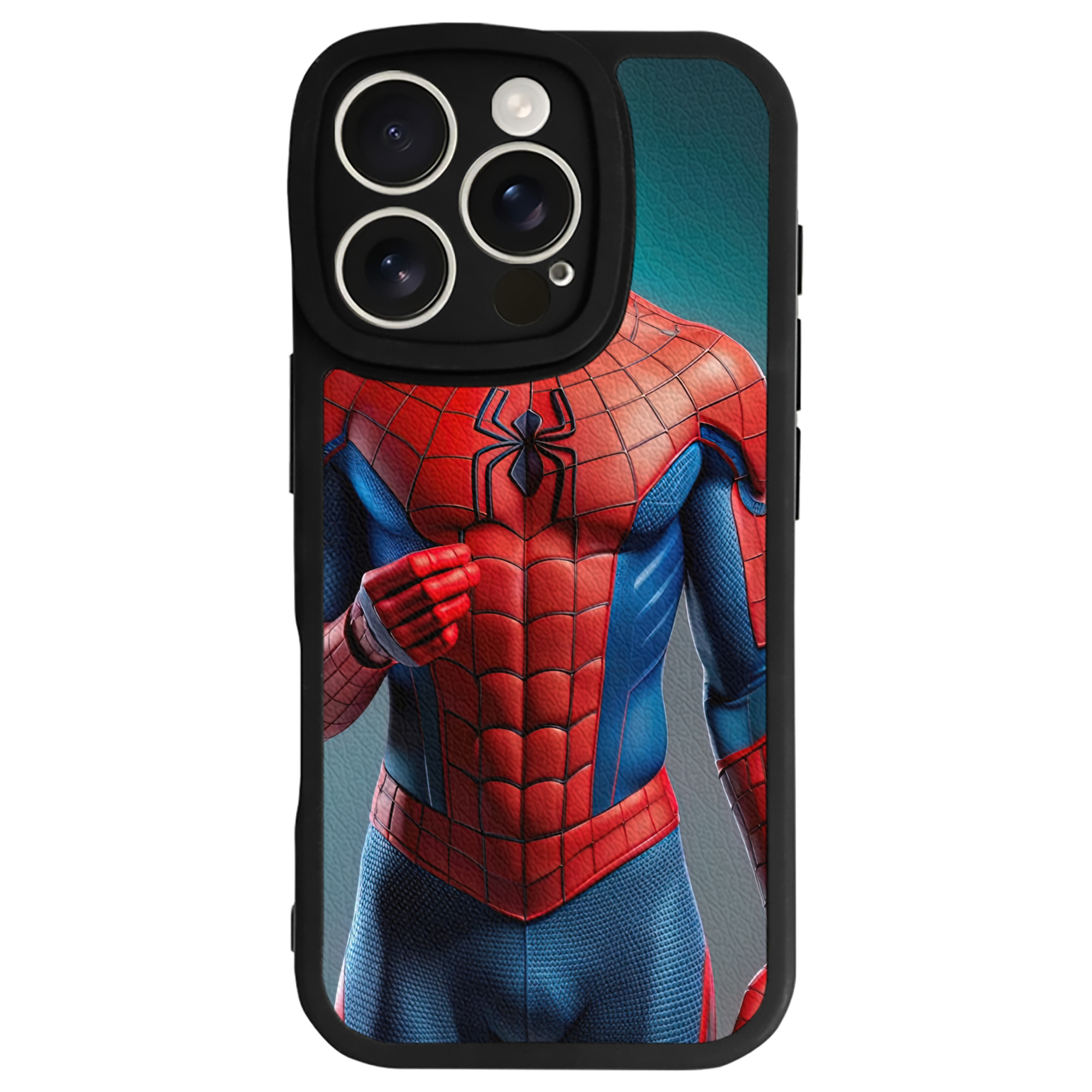 Spider Man スパイダーマン 【iPhone 16シリーズ対応】シリコンスマホケース（レザー調） 材質：シリコン
